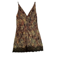 VTG Victoria Secret Collection Gold Label S Fuzzy Leopard Animal Print Lingerie