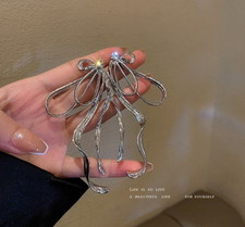 Women Fashion Butterfly Bow 925 silver Post Stud Earrings Party P19