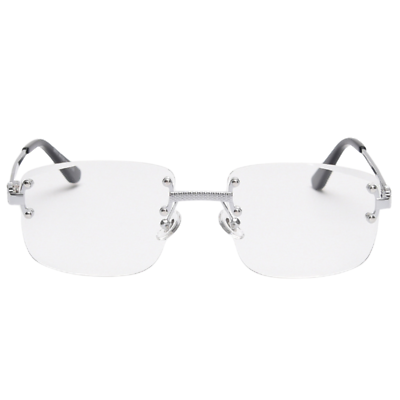 Occhiali vintage nero e argento con lenti trasparenti | Disponibile Occhiali vintage nero e argento con lenti trasparenti | Disponibile