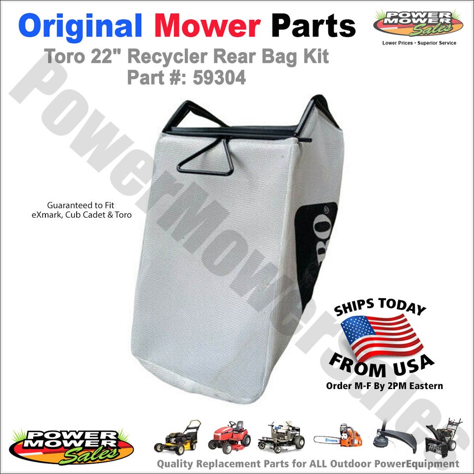 OEM Genuine Toro Rear Bag Kit for 22" Recycler Steel Deck Lawnmowers ...