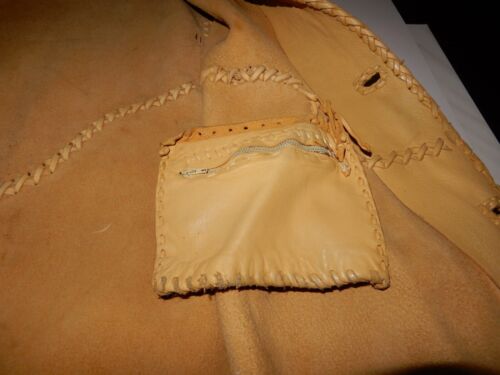 VINTAGE 70ER HIRSCHLEDER FRANSENJACKE HANDGEFERTIGTE GEFLOCHTENE NÄHEN - Bild 10 von 11