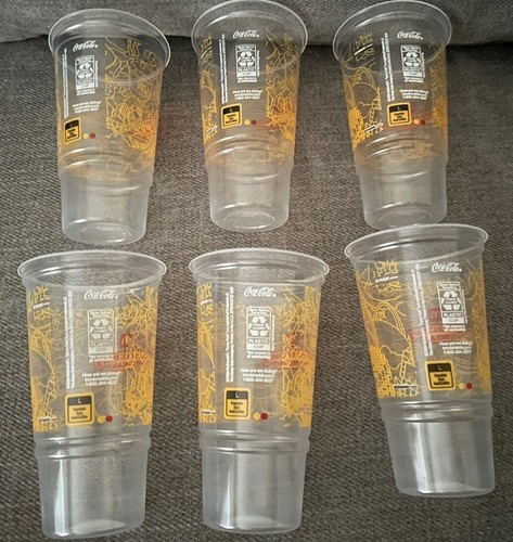 McDonald's Collectors Edition Cup 2024 Soda Plastic LRG Cup - Set Of 6 With Lids - Picture 5 of 7