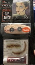 Woochie 3D FX Kit Halloween Costume Makeup Buttons Rag Doll Stitch Button Face