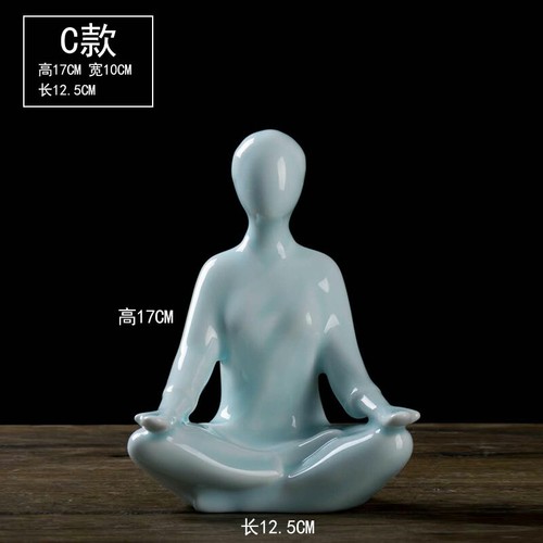 China Ceramics Porcelain Woman Yoga Characters Originality Statue Ornament - Picture 9 of 17