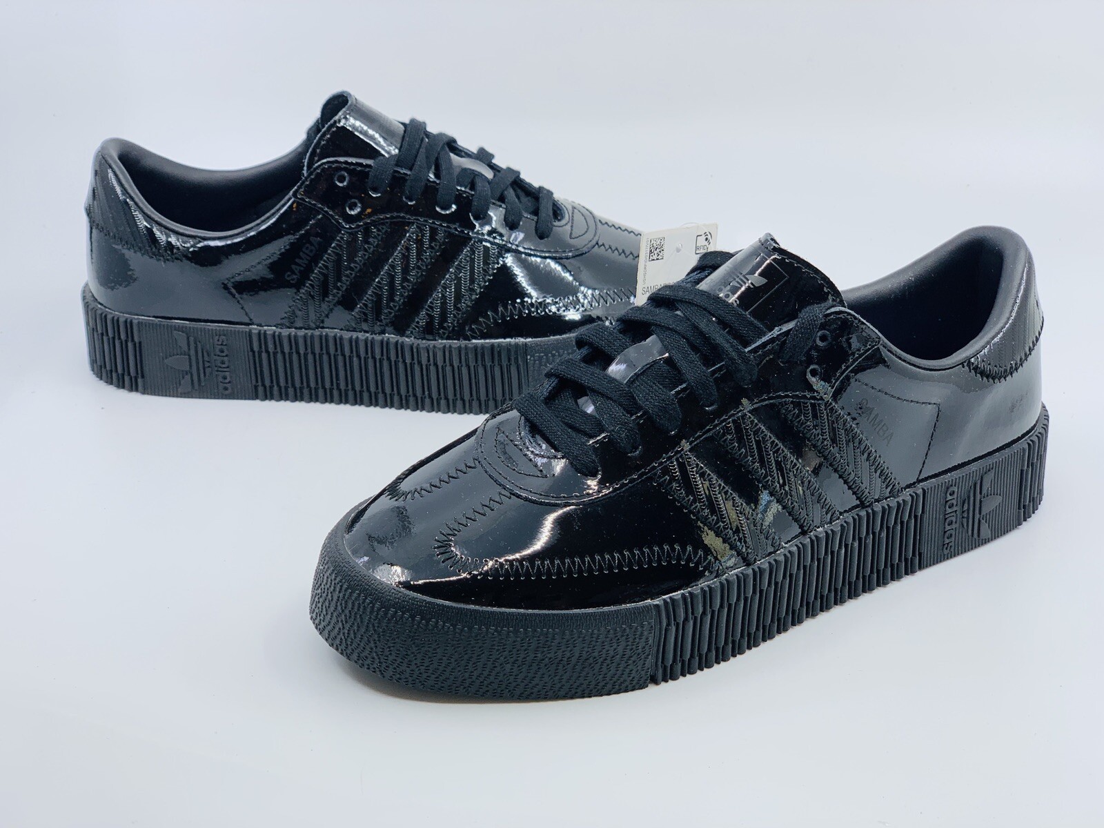 adidas sambarose black patent
