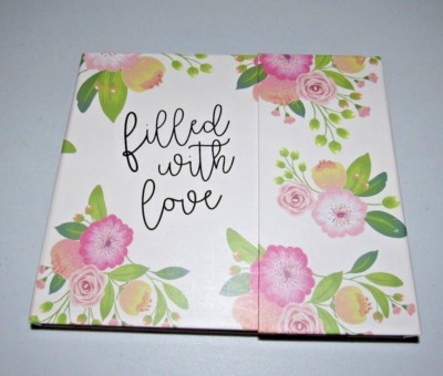 PEACH FLORAL ''FILLED WITH LOVE'' WEEKLY ORGANIZER PLANNER, MEMO, STATIONERY BOOK