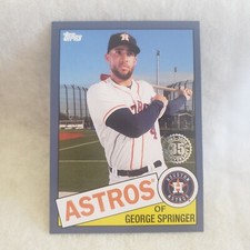 2020 Topps George Springer 1985 Topps 35th Anniversary Blue Border Card