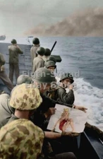 WW2 Picture Photo D-day US Marine before land Normady 5921