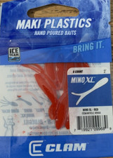 Maki PlasticBait Mino XL Red 1pk of 6pcs-Brand New-SHIPS N 24 HOURS