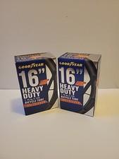 (Lot of 2) Goodyear 16" Heavy Duty Bicycle Tubes 1.75 to 2.125 W/Tire Levers