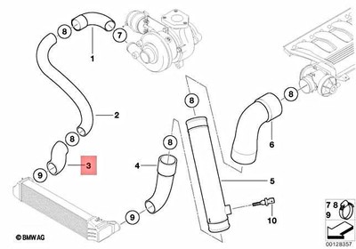 Genuine BMW E46 Sedan Wagon Pressure Hose Assembly OEM 11617787352 