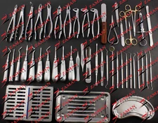 German 48 PC Oral Dental Surgery Extracting Elevators Forceps Instrument Kit Set