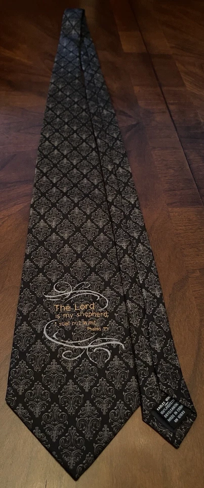 Corbata de cuello Eagle Wings negra gris 100 % poliéster para hombre hecha en China Foto 3 de 4