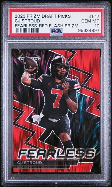 CJ Stroud Panini Prizm Draft Picks Fearless #F17 Red Flash