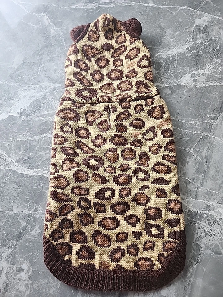 Moletom com capuz DOGO estampa de leopardo para cachorro pequeno - Imagem 4 de 4