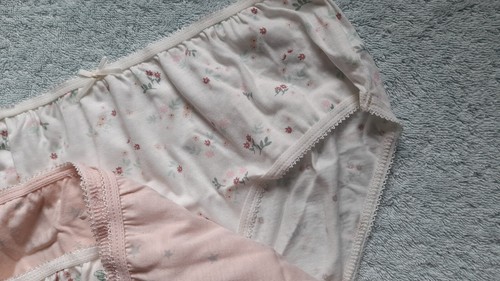 3 Girls Ivory n Pink Fairy Floral n Star Print Briefs Knickers 11-12 yrs UK 6-8 - Picture 6 of 10