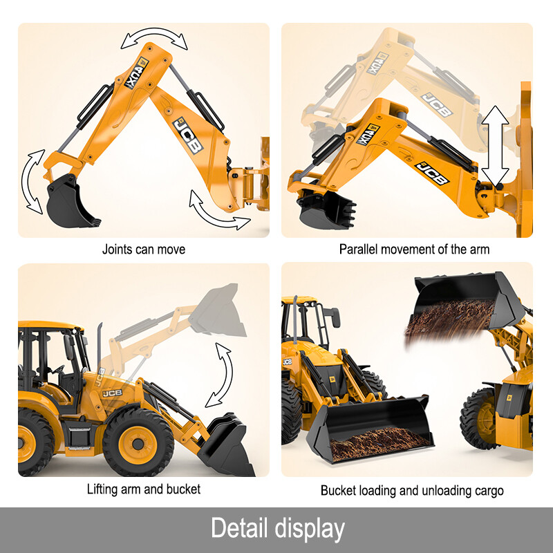 RC Backhoe Loader Excavator Toy Remote Control Engineering Construction