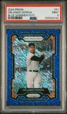 2024 PANINI PRIZM BLUE SHIMMER FOTL /15 ORLANDO CEPEDA #51 PSA 9 None Higher