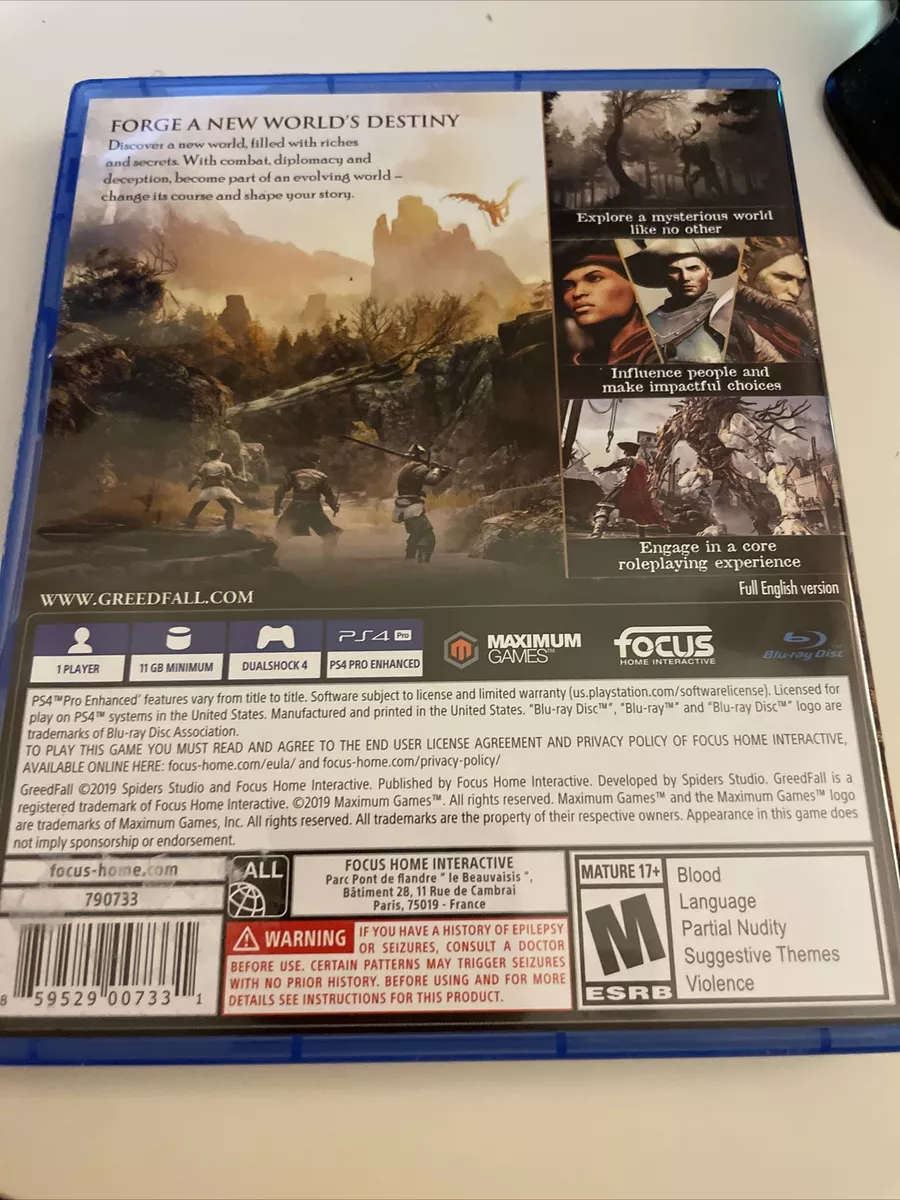 Greedfall ps4 pro sale
