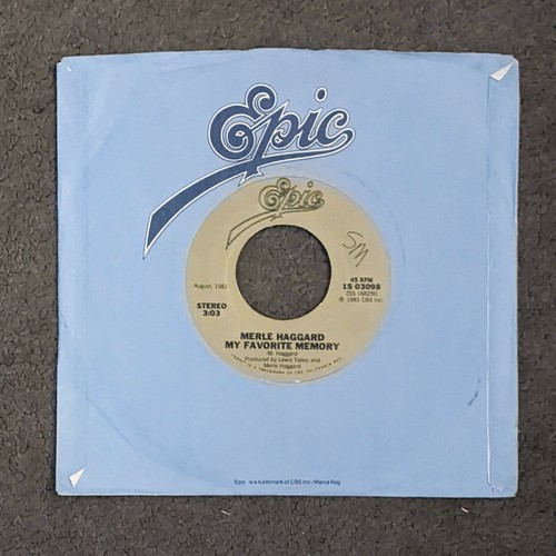 Merle Haggard Big City / My Favorite Memory 7" Vinyl Epic Records USA Country - Picture 2 of 4