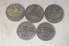 Lot of 5 Vintage APA American Pool Players Tournament Token / Coin