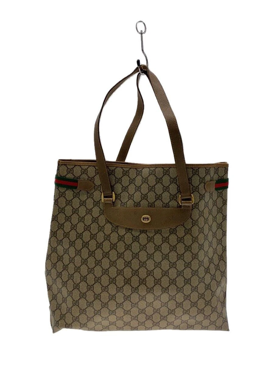 Sac fourre tout GUCCI GG plus PVC beige occasion