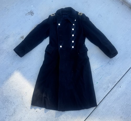 USSR Military Navy Officer Overcoat Original 1960s Pure 100% WOOL GREAT COND