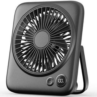 Otlonpe Portable Desk Fan 6.5 Inch, 4000mAh Rechargeable Battery Small, Black 