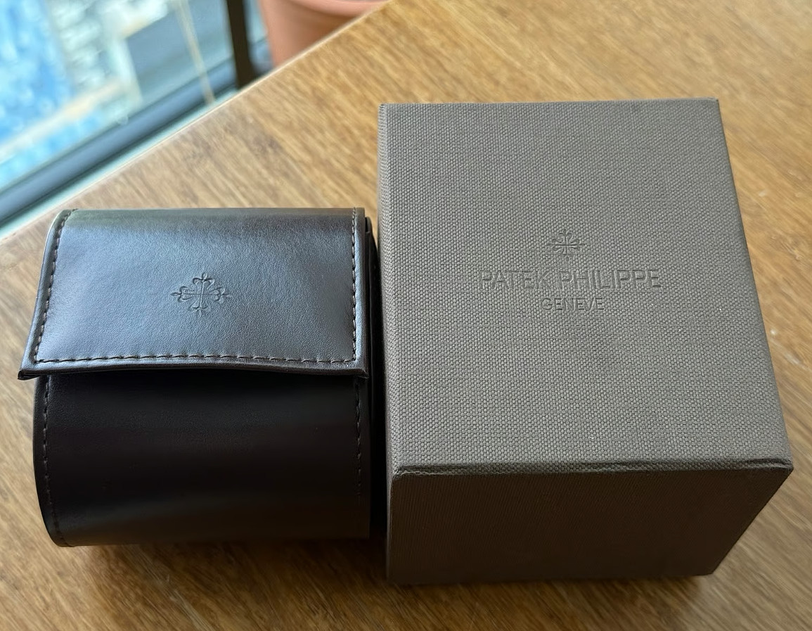 New Patek Philippe Brown Leather Watch Travel Case Box - Luxury Gift Set