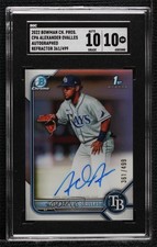 2022 Bowman Chrome Prospect Refractor /499 Alexander Ovalles SGC 10 GEM Auto ya6