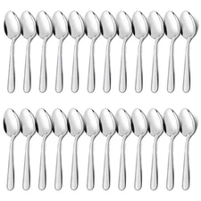 24-Piece Dinner Spoons Set (6.7 inch), Stainless Steel Spoons silverware, Des...