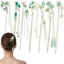7Pcs Chinese Hair Sticks Japanese Hair Pins Vintage Asian Traditional Hanfu