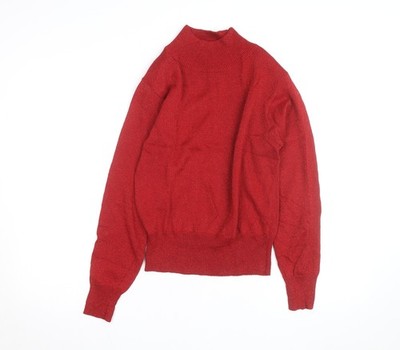 Dressbarn Damen Pullover Pulli rot mit Stehkragen Größe S