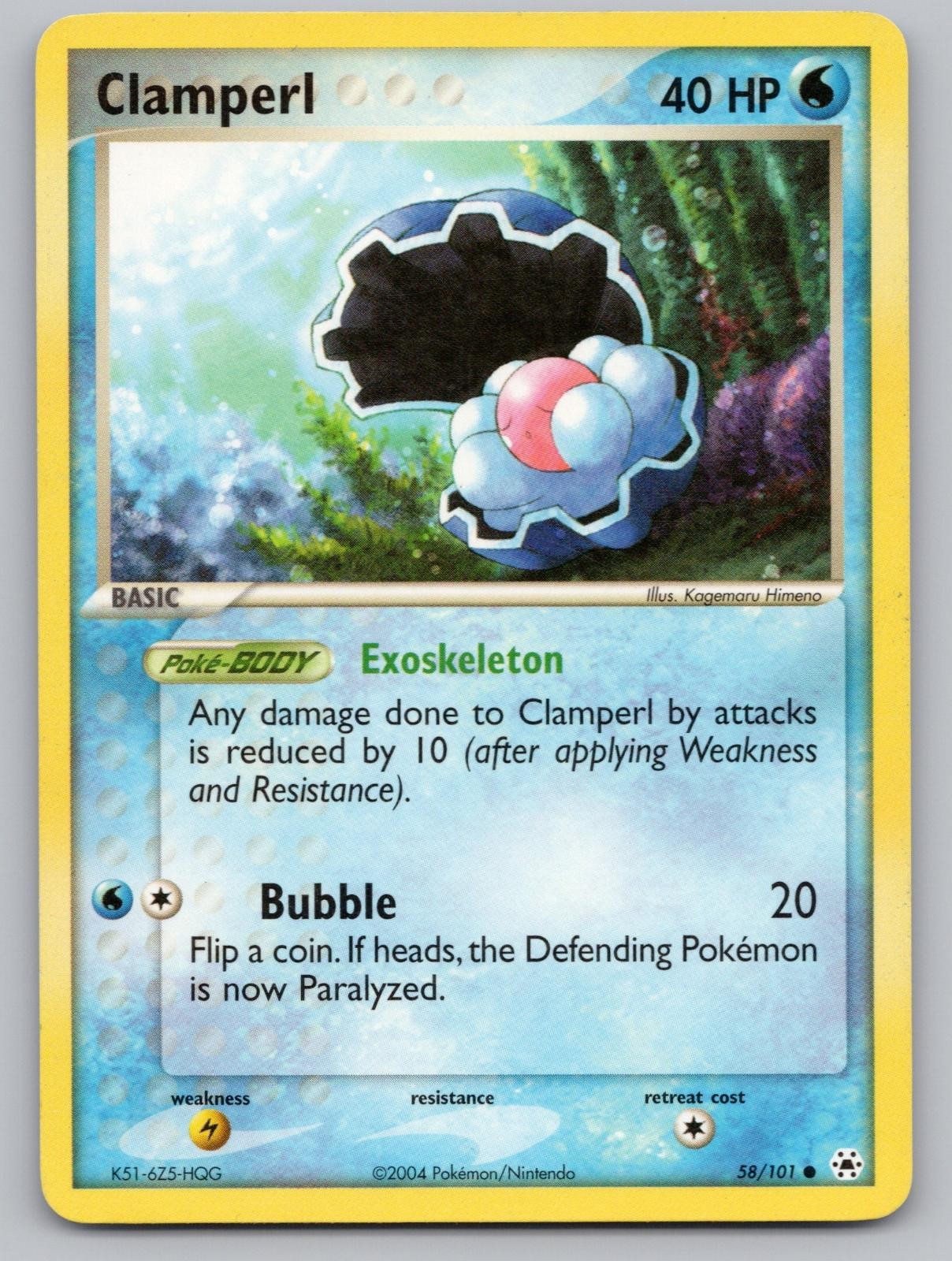 Clamperl 58/101 Common Hidden Legends Pokemon Lightly Played