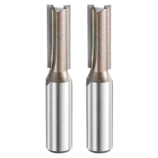 2pcs Straight Router Bit 1/2 Shank 7/16" Cutting Dia 2 Flutes 1.18" YG6 Carbide