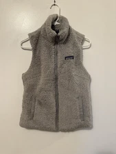 Patagonia Los Gatos Fleece Vest Women’s Small Gray Full Zip Sherpa