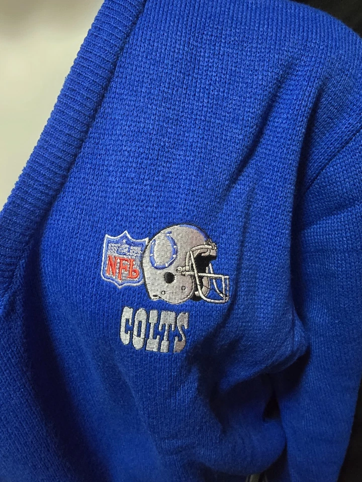 Винтажный новый из старых запасов с ярлыками 90-х стартер Indianapolis Colts свитер - Изображение 3 из 4