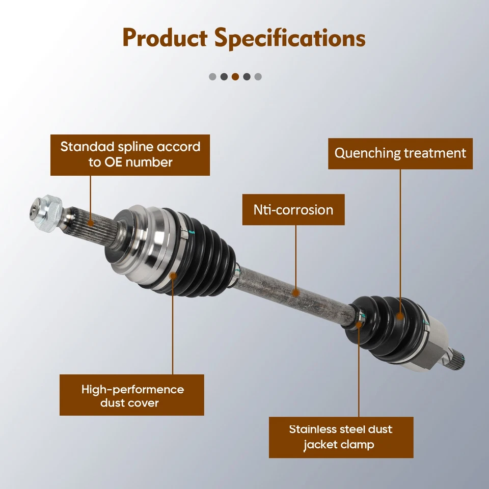 2x Front Auto for Mitsubishi Lancer 2.0L 2008-2011 2.4L 2009-2017 CV Axle Shaft - Image 3 of 4