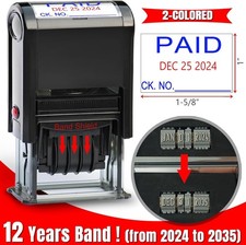 Paid-Stamps-with-Date Self Inking Date-Stamps Office Stamps for Business Supplie