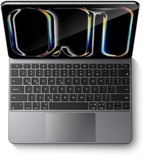 Magic Keyboard Case for Ipad Pro 13-Inch M4 2024: Wireless Aluminum Alloy
