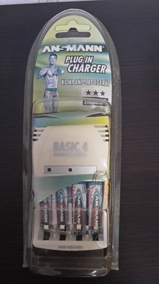 Ladegerät für Haushaltbatterien,  Ansmann Plug in Charger Kompakt