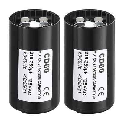 2 x Motor Starting Capacitors 216-259uF/Mfd 125V 50/60Hz CD60 Run Capacitor