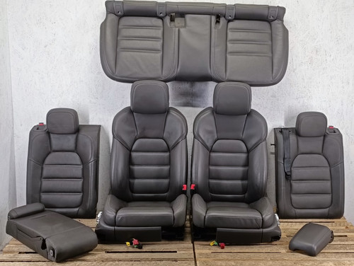 Ledersitze Lederausstattung  Porsche Macan 95B (Achatgrau-Braun) Bj.19
