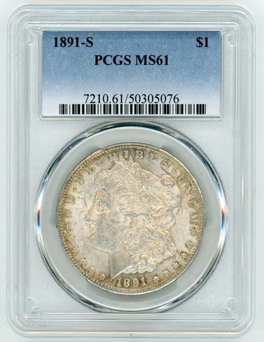 1891-S MORGAN DOLLAR PCGS MS61