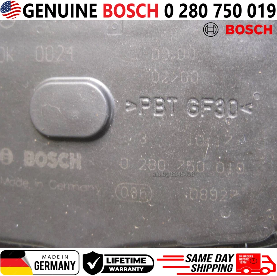 GENUINE BOSCH Throttle Body For 2001-2006 Mercedes-Benz, 0280750019, A1121410125 - Image 4 of 4
