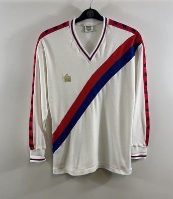 Crystal Palace L/S Heim Fußball Trikot 1977/80 Erwachsene Large Admiral H356