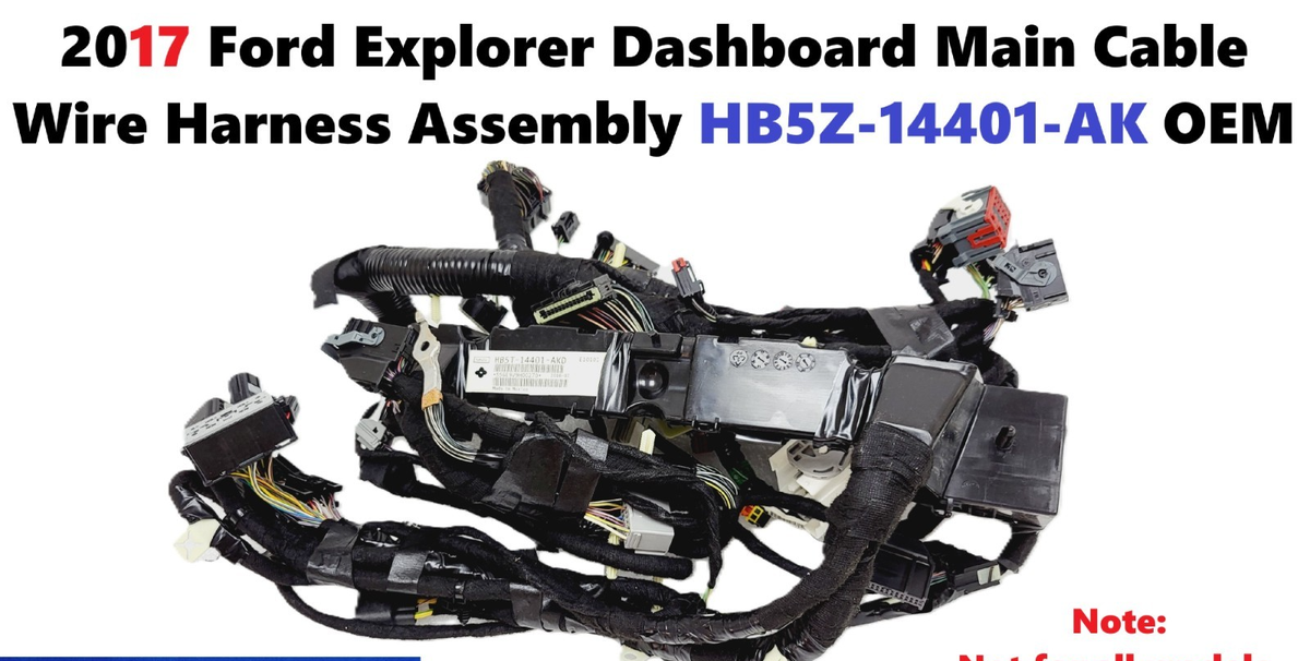 2017　パルマッツ　ヴィンヤード 2017 Ford Explorer Dashboard Main Cable Wire Harness Assembly HB5Z