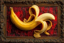 Banana Digital Image AI Artwork Vintage Style Frame | High Resolution Download