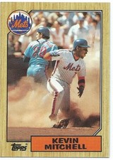 1987 Topps #653 Kevin Mitchell New York Mets Rookie Baseball Card Mint. rookie card picture