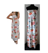 Paper Heart Anthropologie Dress Size XL10/12 NWT Fresh Fruits Strapless Smocked 